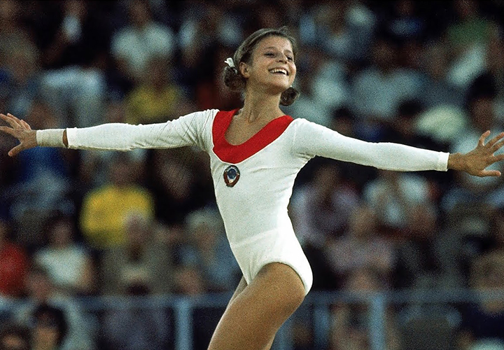 Ольга Корбут на соревнованиях в Мюнхене, 1972