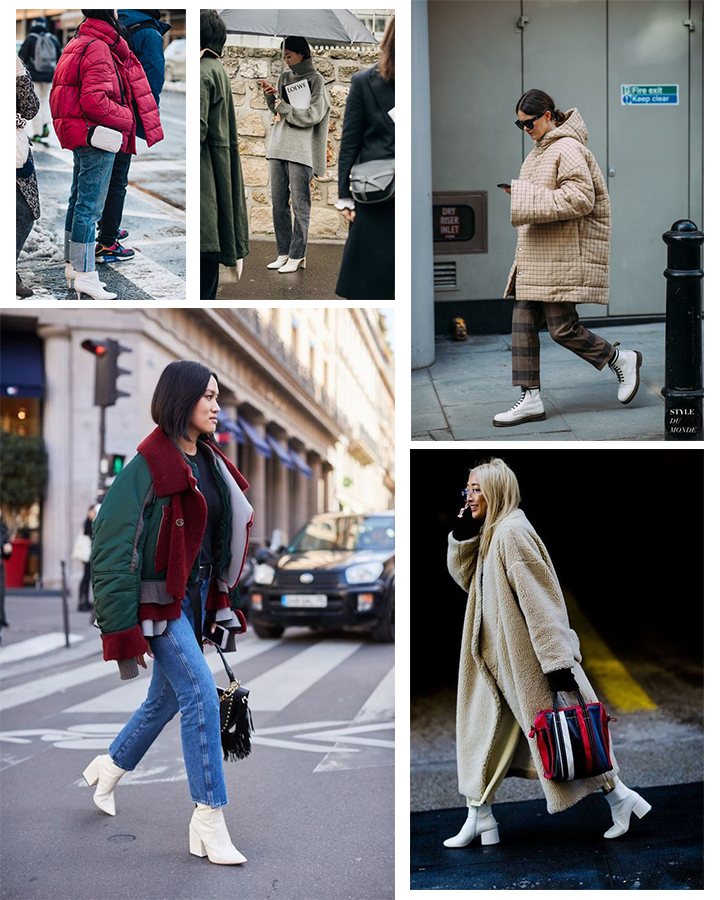 Модная женская обувь зима 2019-2020. С чем носить белые ботинки и сапоги: фото образов.
