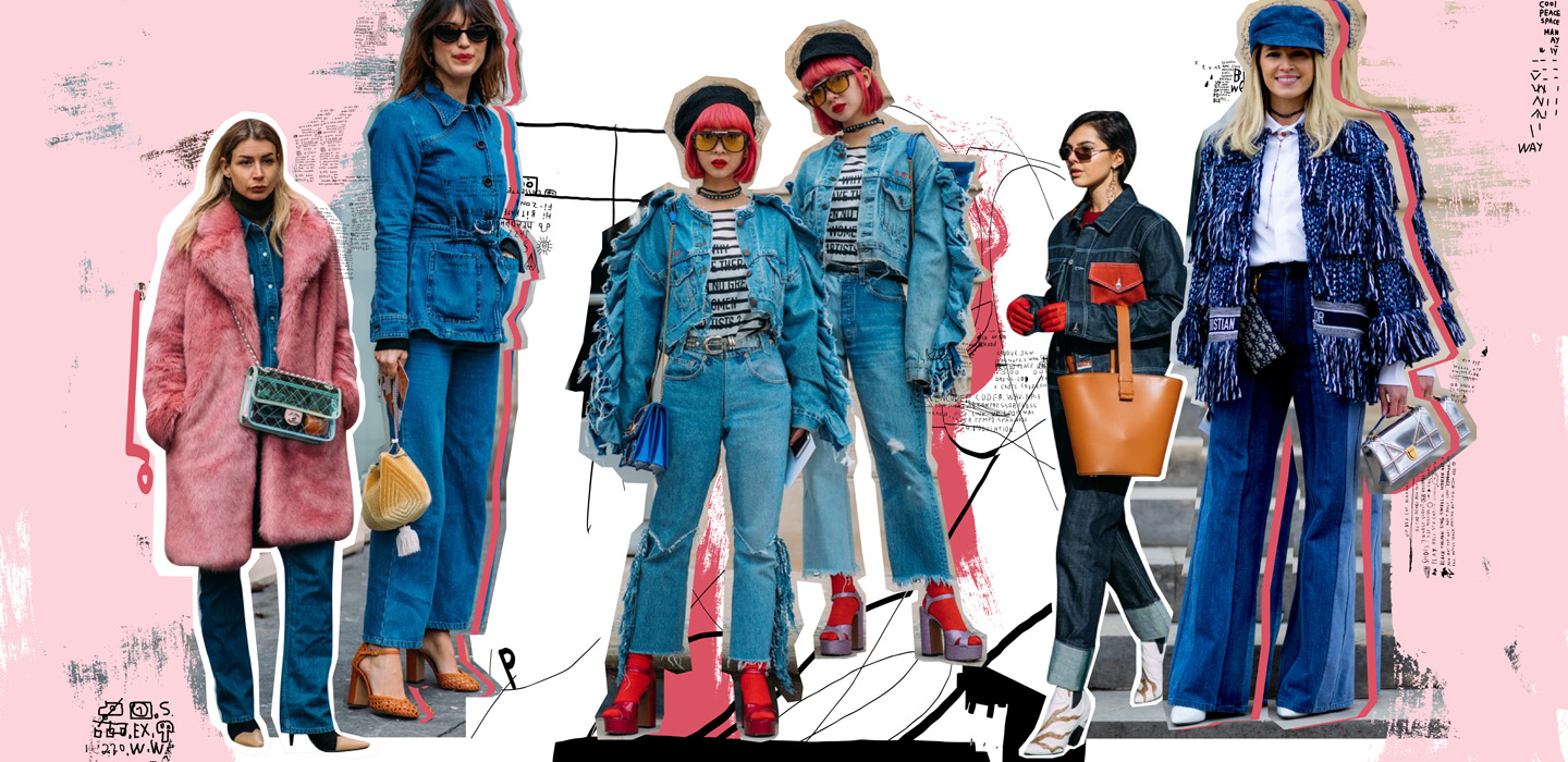 стритстайл на неделе моды в Париже: американа