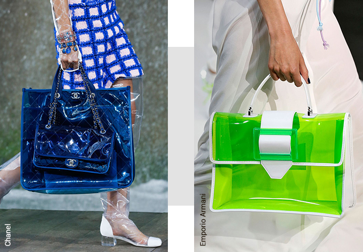 Зеленые и голубые сумки
