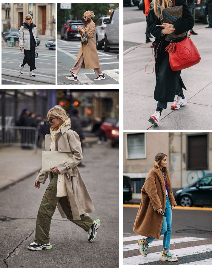 Модная женская обувь зима 2019-2020. С чем носить массивные кроссовки: фото образов.