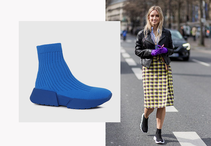 Кроссовки-носки – модели с верхом, напоминающим носок из трикотажного текстиля, и подошвой кроссовок